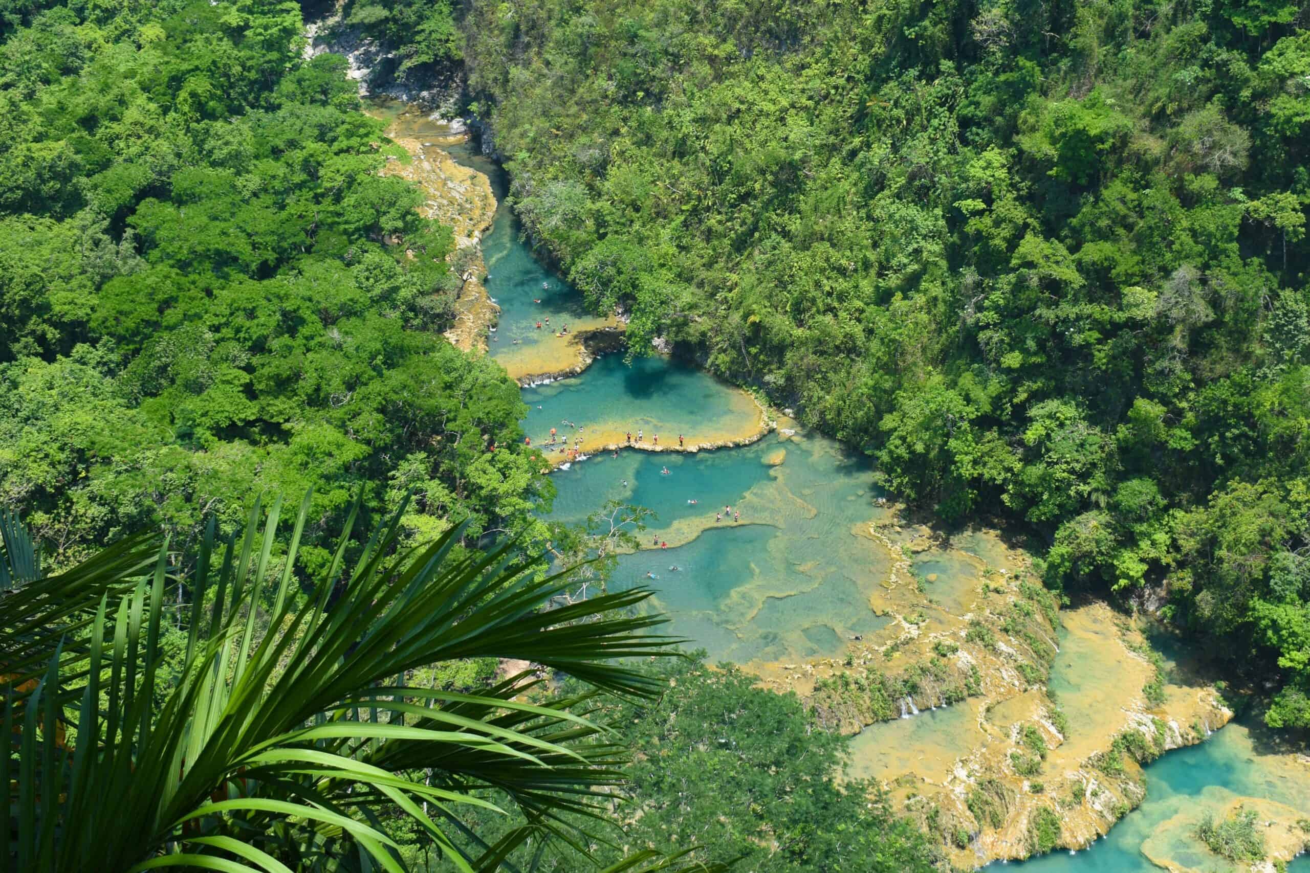overview pools chemuc champey guatemala