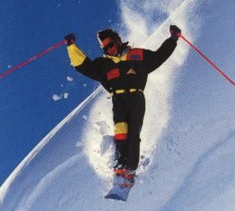 skiing on the monoski 90's