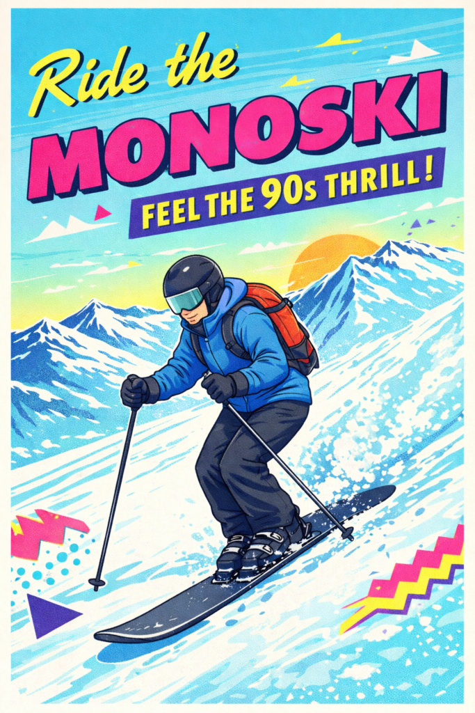 Poster monoski 90's style
