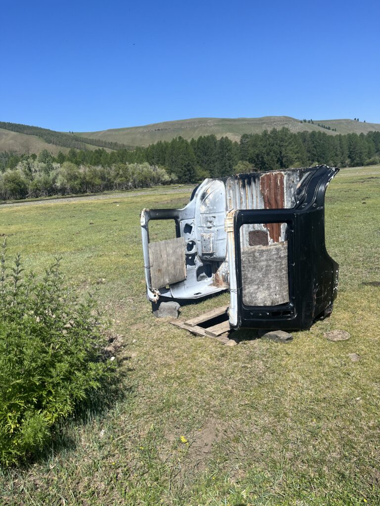 toilet on the steppe
