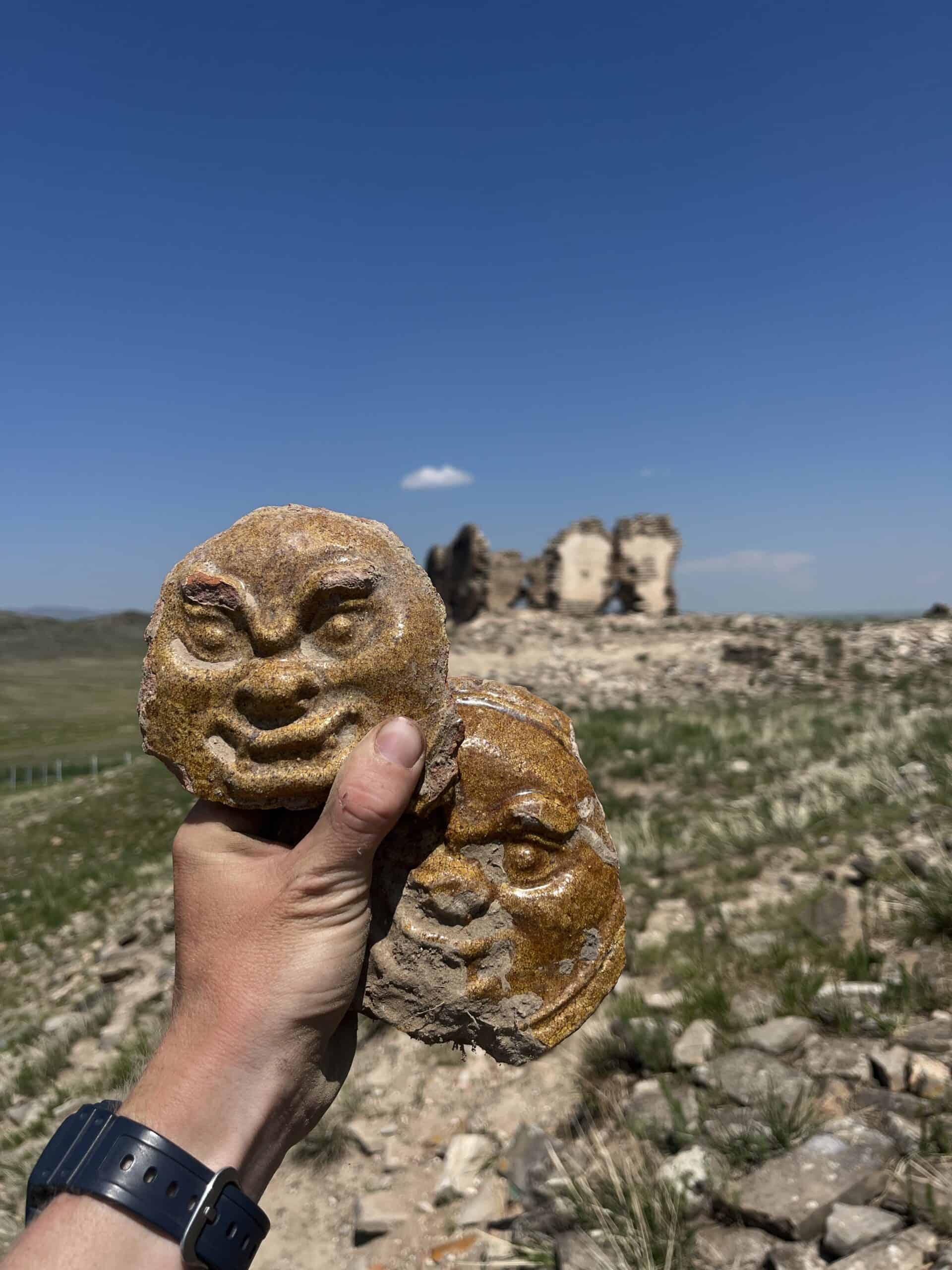 relics found at old Buddhist monastery in mongolia